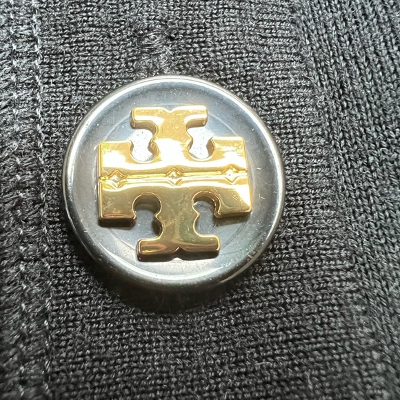 Tory Burch Black Cardigan Sweater Classic V-Neck - Picture 7 of 7